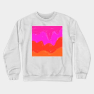 Red pink orange watercolor art design Crewneck Sweatshirt